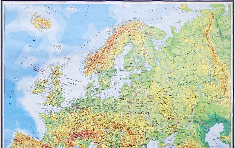 Geografska Karta Europe Gorje Karta