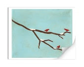 Winter Birds - PRINT 8x10 nursery decor - kids - baby - children - pickledpumpkins Winter Birds - PRINT 8x10 nursery decor - kids - baby - children - pickledpumpkins