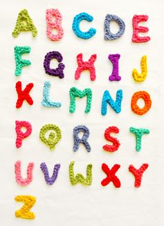 Free crochet pattern: Alphabet. #free #crochet #pattern #crochetpattern  Use your left-over yarns of assorted colors to make these colorful&#160;alphabets, they&#160;are quick, easy - and fun, be creative and play with the ...