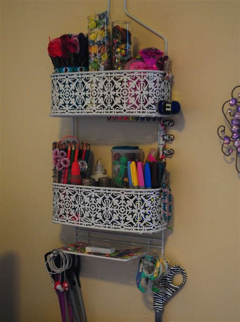 purposed  shower caddy  shelving crafts