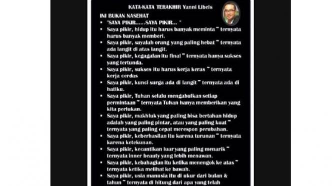 Kata Kata Terakhir Sebelum Meninggal Dunia Untuk Pacar Berbagai