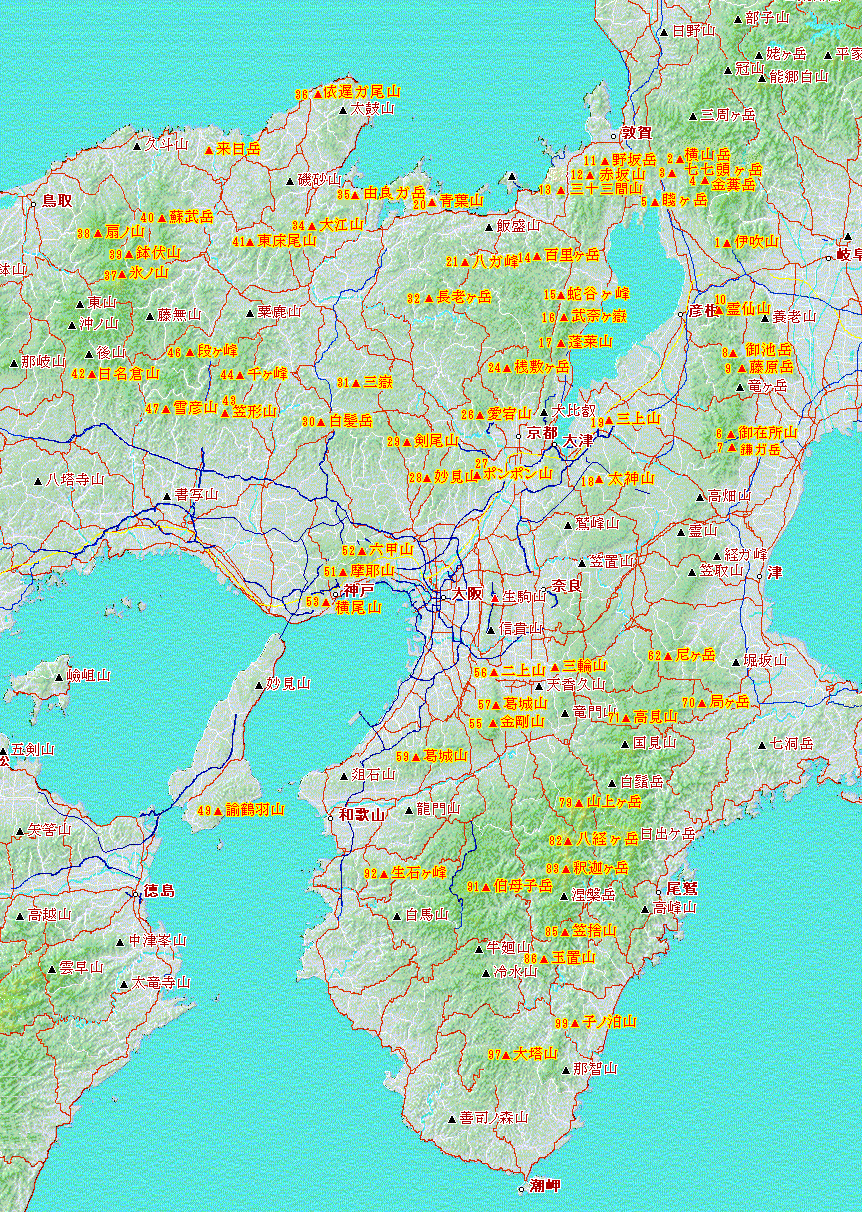 Japan Image 関西 地図