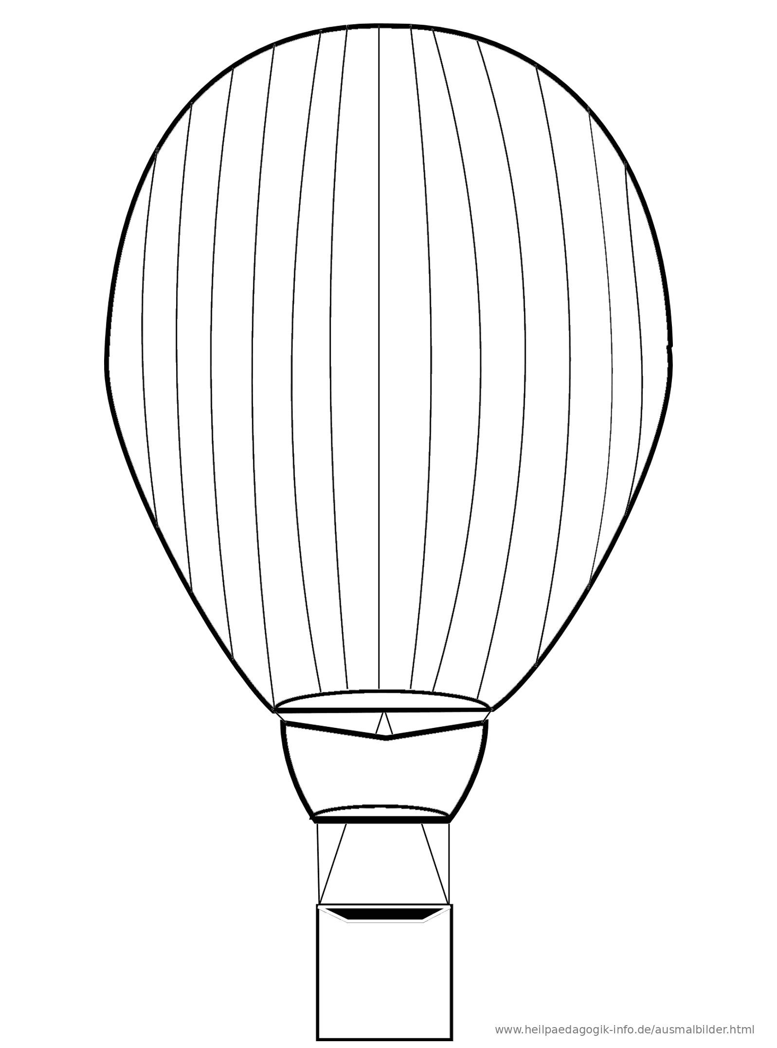 heissluftballon malen vorlage