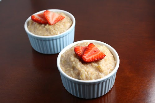 Brown Rice Pudding with Strawberries