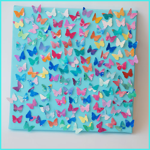 bright eyes + blue eyes: butterfly collage