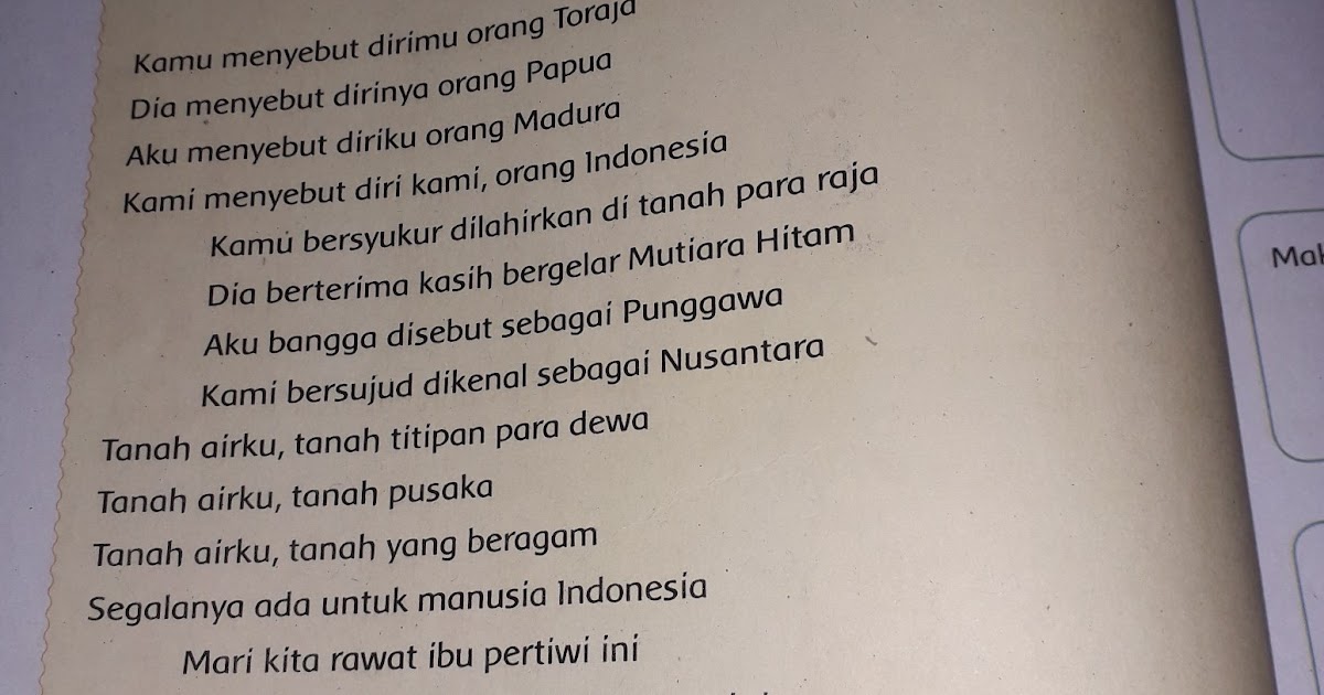 Puisi Tentang Keragaman Budaya Di Indonesia 4 Bait