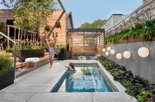 Rustikale Poolbereich Ideen - 31 Tolle Ideen Fur Einen Pool Mit Rutsche