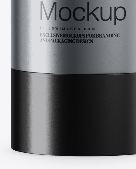 Download Free Face Mask Packaging Mockup Matte Metallic Cosmetic Bottle Mockup PSD Mockup Template