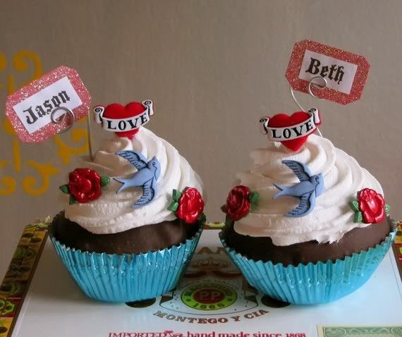 fake cupcakes tattoo for wedding