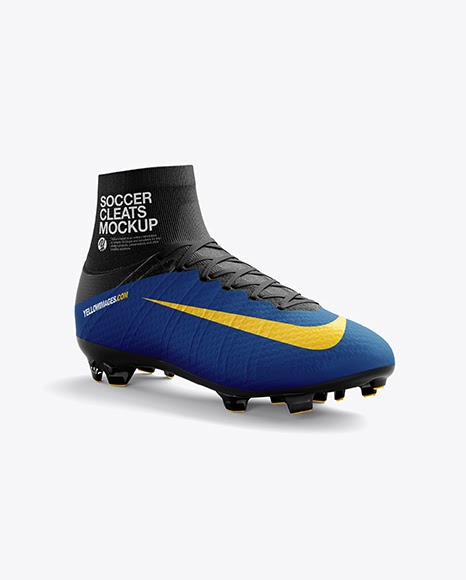 Soccer Cleat PSD Mockup Half Side View