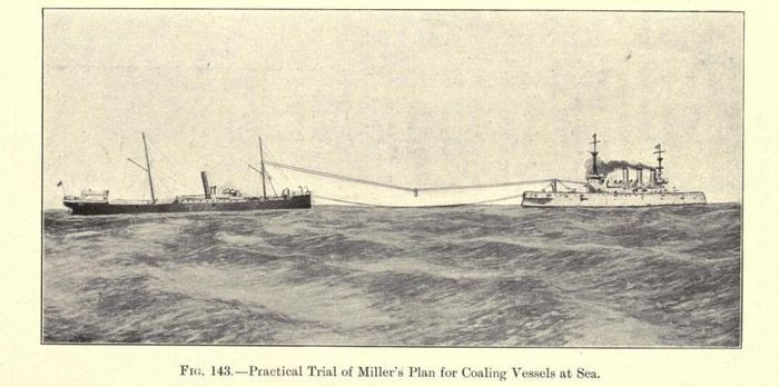 Coaling vessels at sea Coaling vessels at sea