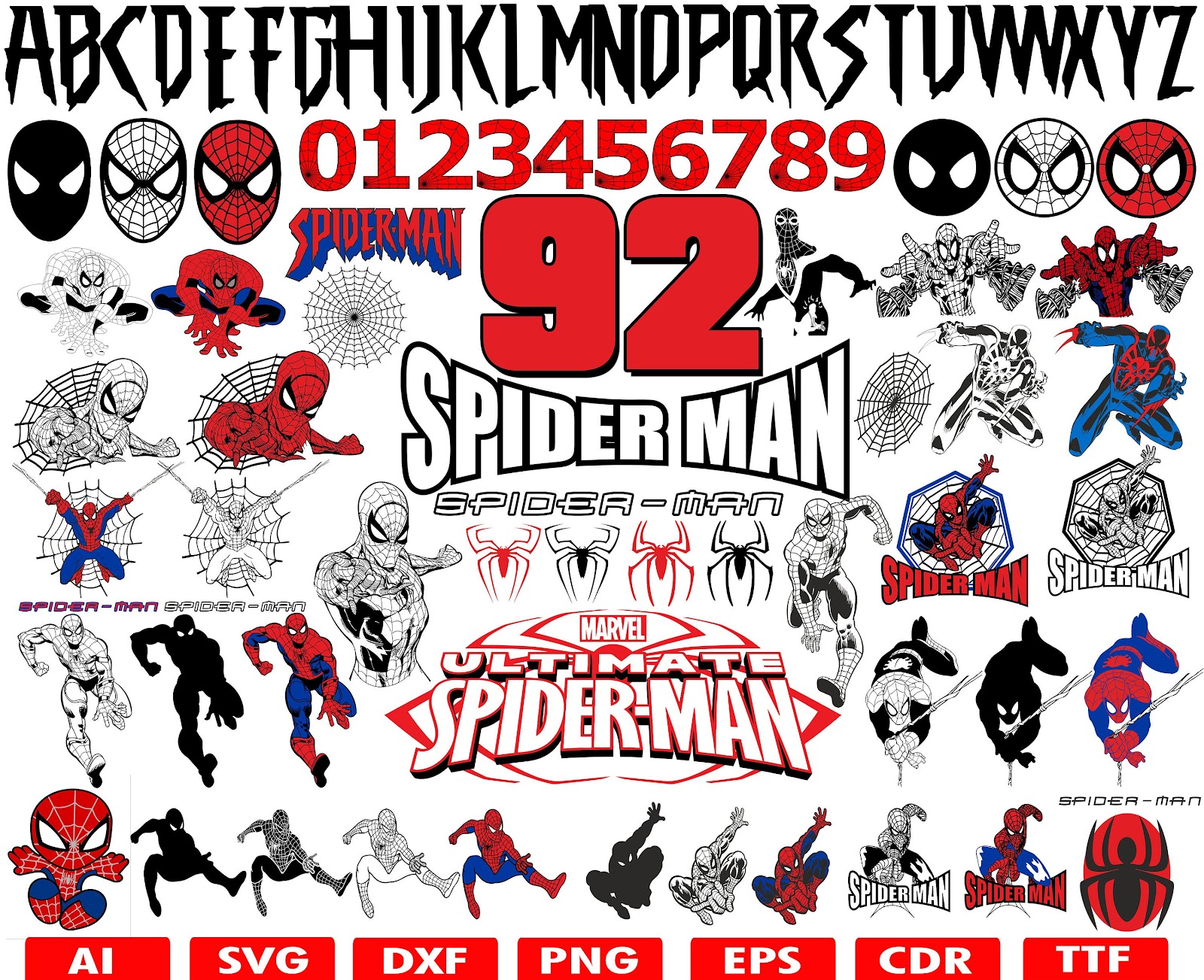 Download Free Spiderman Svg Files Images