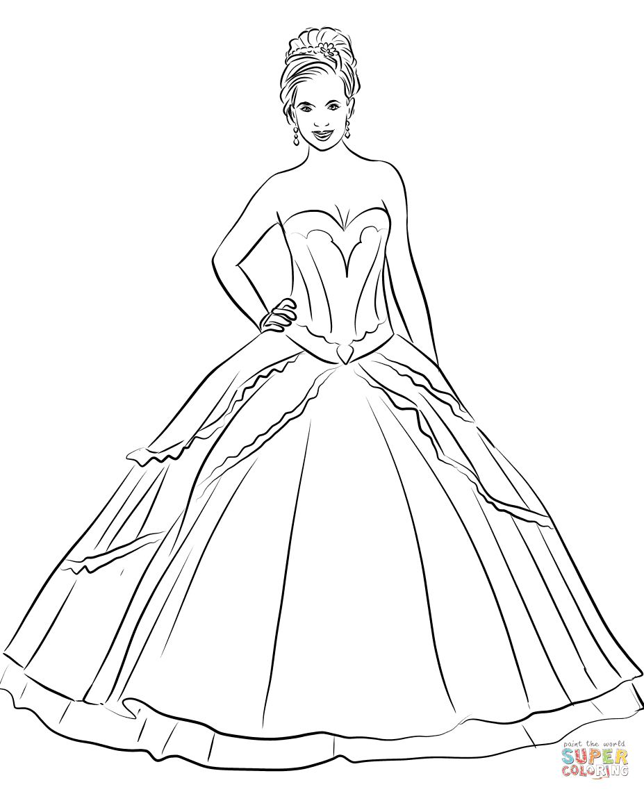 Vestidos Para Dibujar / Dibujo Para Colorear Vestido Dibujos Para