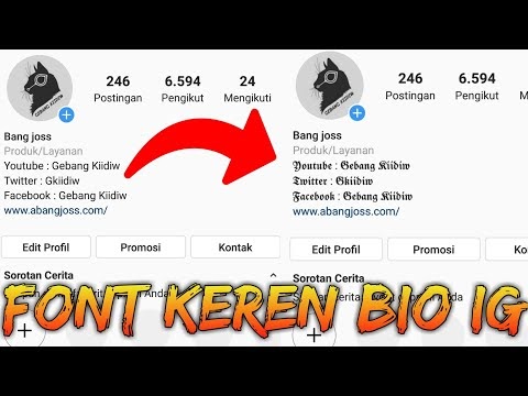 Populer Keren Cara Mengubah Font di Instagram Bio, Video contoh bio