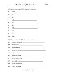 Nomenclature Worksheet 4 Ionic Compounds Containing Transition Metals