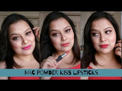 REVIEW AND SWATCHES OF *NEW SHADES OF MAC POWDER KISS LIPSTICKS