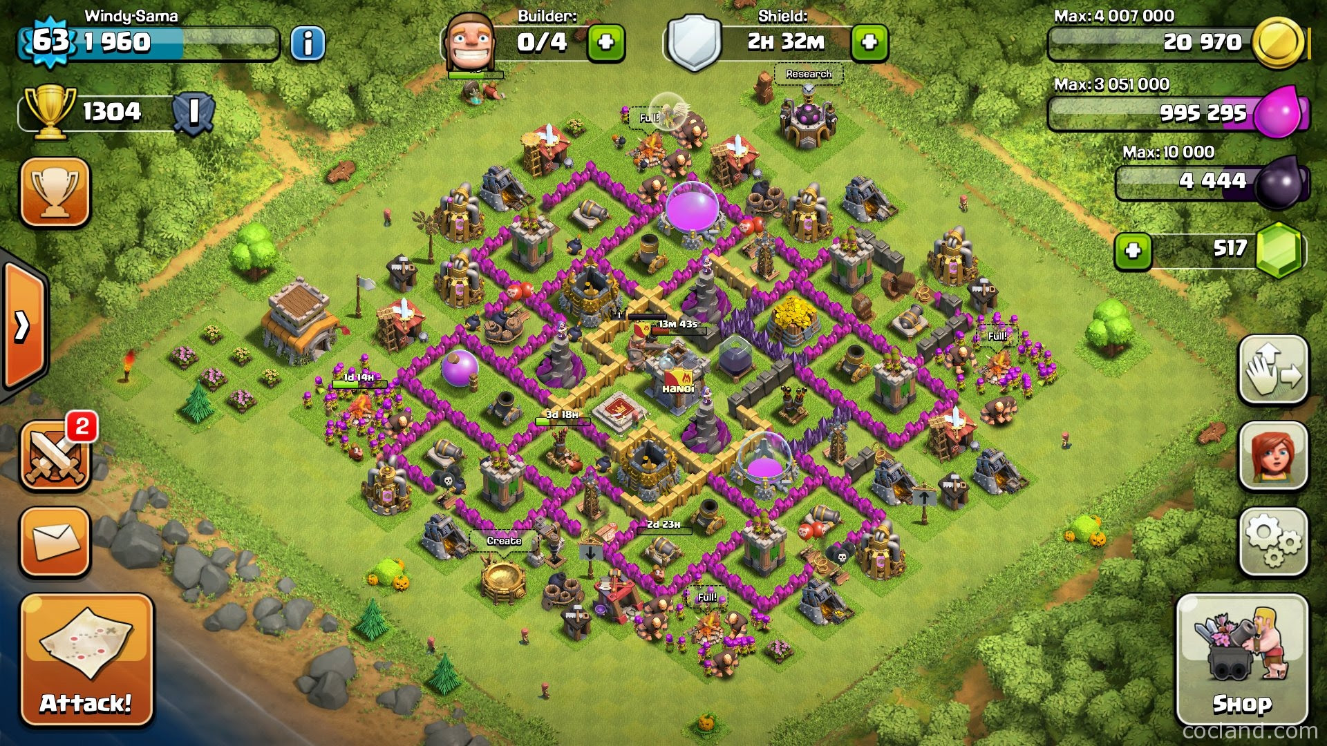 Best Clash of Clans TH8 Base Designs with 4 Mortars.