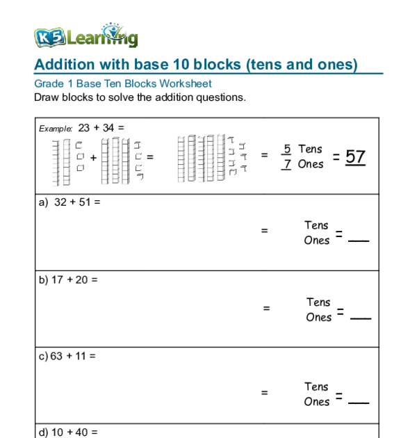Tens And Ones Worksheets Grade 1 Pdf / Year Maths Worksheets Printable