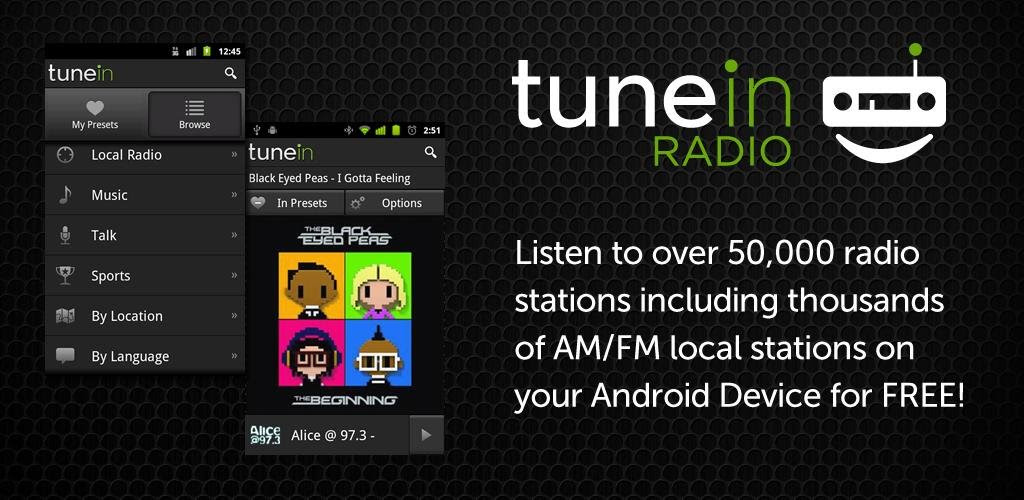TuneIn Radio android app