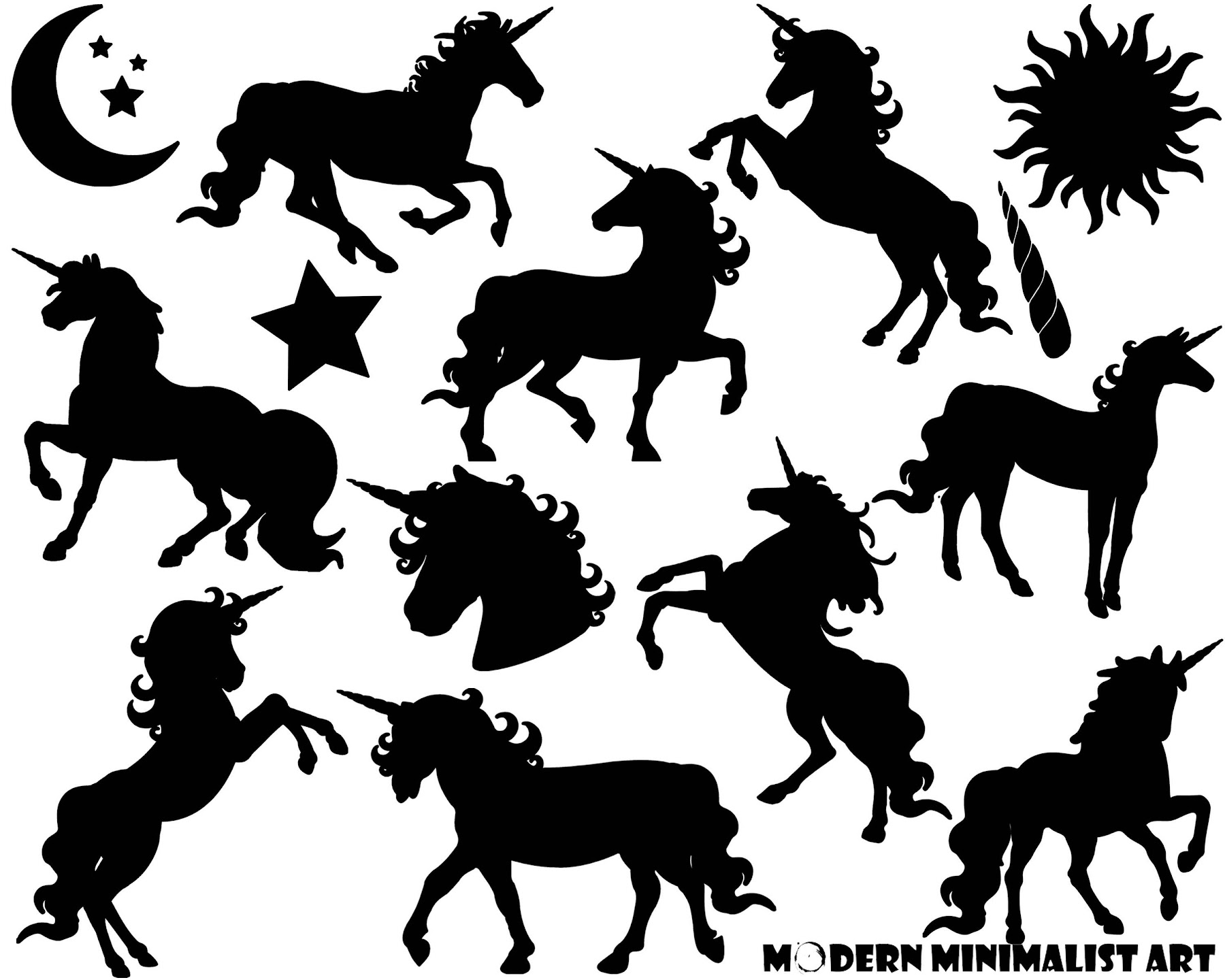 Unicorn Svg Black And White Free 913 SVG PNG EPS DXF File