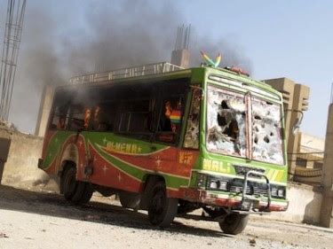The Hazara members were travelling by bus before the shooting attack occurred in Quetta. Image by RFE/RL, copyright Demotix (04/10/12). The Hazara members were travelling by bus before the shooting attack occurred in Quetta. Image by RFE/RL RFE/RL, copyright Demotix (04/10/12).