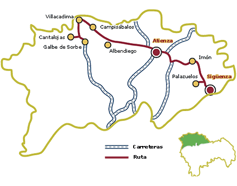 Resultado de imagen de comarca atienza mapa