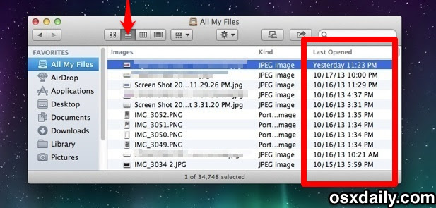 Show the Last Time a File Was Opened & Accessed in Mac OS X