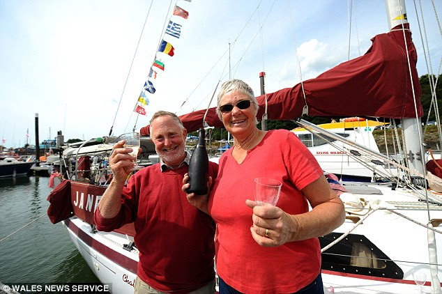 Cheers! To survive at sea, Clive chose to stock the small boat fridge with just one item: his favourite beer
