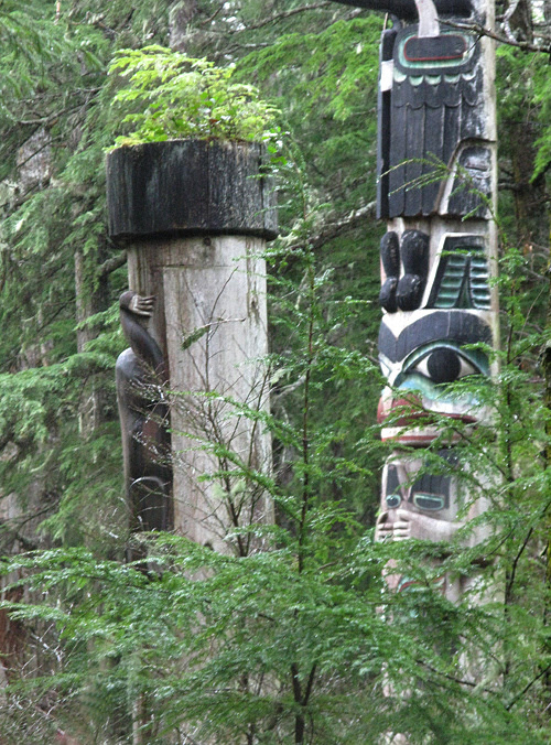 totems in Kasaan Totem Park, Kasaan, Alaska