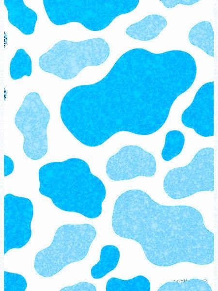 Aesthetic Iphone Blue Cow Print Wallpaper - Kolejowy Swiat
