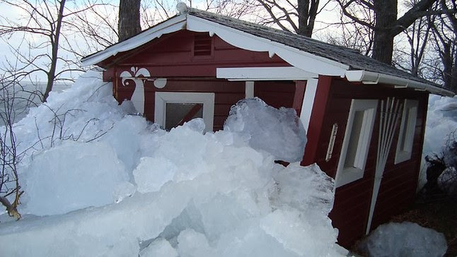 Una casa rodeada de hielo el pasado domingo, en Minnesota. MINNESOTA PUBLIC RADIO