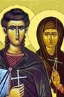 Crisanto y Dara, Santos