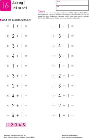 Kumon My Book Of Addition Pdf - William Hopper's Addition Worksheets