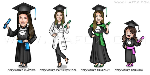 Estilo de Caricatura, caricatura proporcional, caricatura clássica, caricatura desenho, caricatura fofinha, caricatura para casais, caricatura para noivos, caricatura para crianças, caricatura para formandos, by ila fox