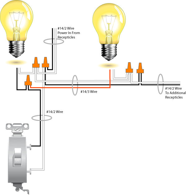 Wiring Diagram For 1 Switch And 2 Lights - 38