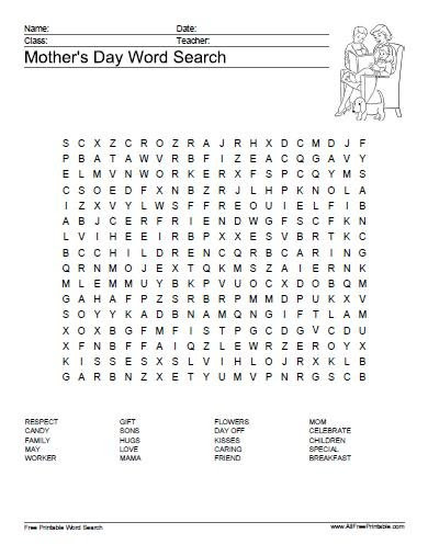 162 Mother's Day Word Search Svg SVG PNG EPS DXF File - Free Download