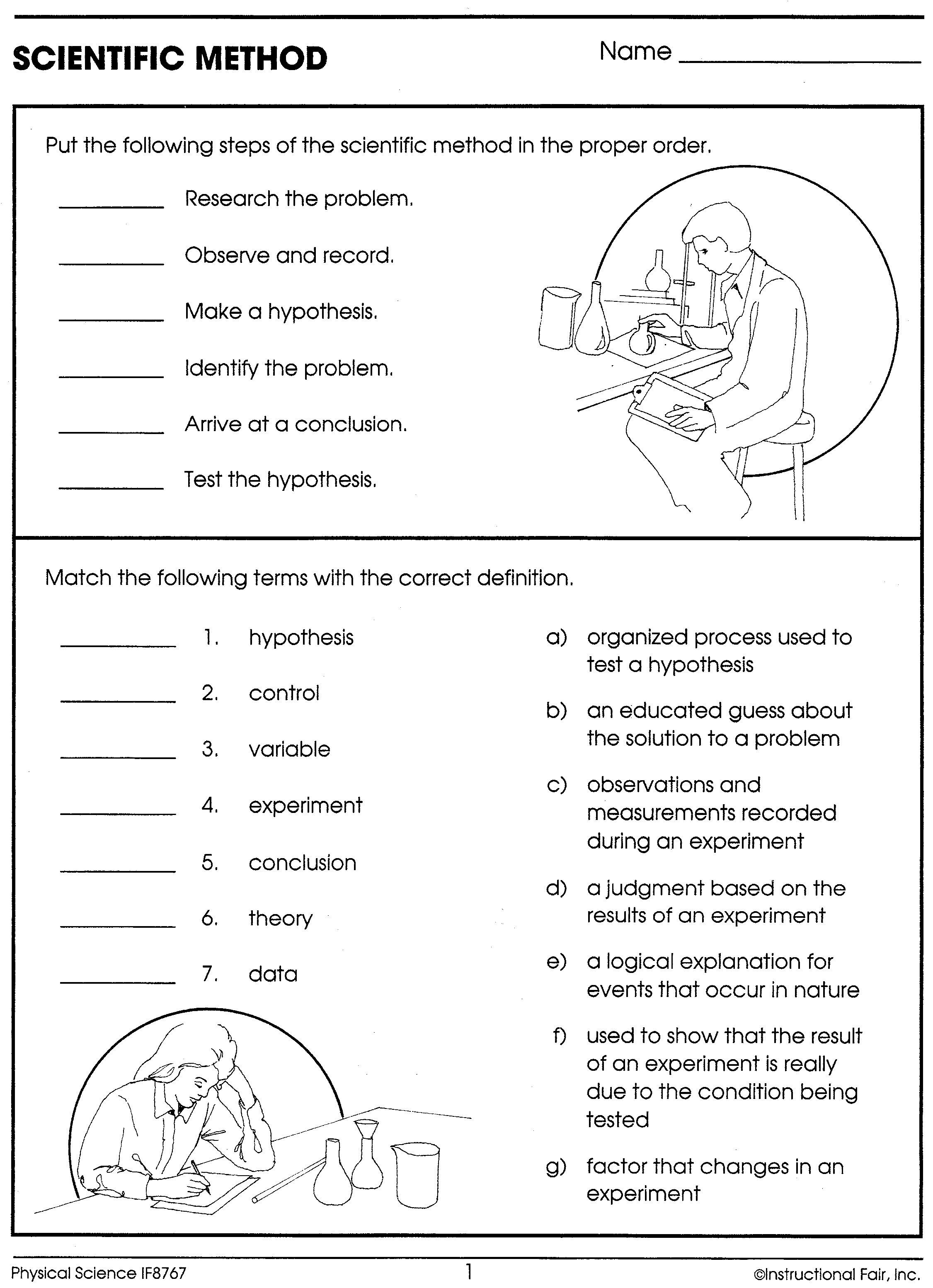 6th Grade Scientific Method Worksheet - Ivuyteq