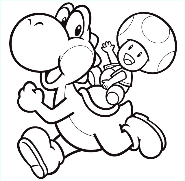 Super Mario Coloring Pages Yoshi - Resume Format