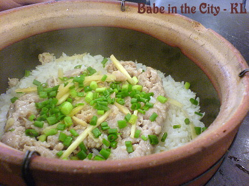 CB - minced pork and salted fish claypot rice RM18.00