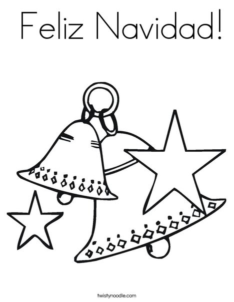 Feliz Navidad Coloring Page Twisty Noodle Feliz Navidad Coloring Page Twisty Noodle