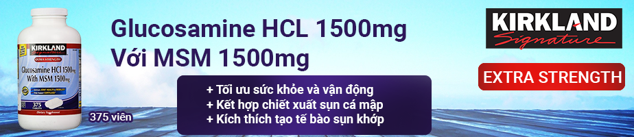 Glucosamine HCL 1500mg, MSM 1500mg tăng cường sức khỏe xương khớp hiệu quả