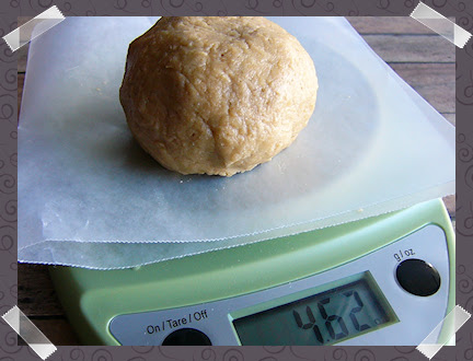 Apple Tarts - Weighing the dough