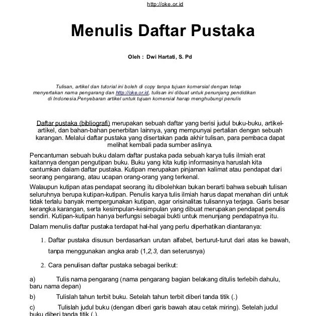 √ Contoh pembuatan daftar pustaka jurnal