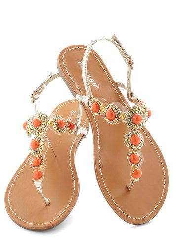 http://www.pinterest.com/pin/58828338857184680/ Coral That Jazz Sandal | Mod Retro Vintage Sandals | ModCloth.com