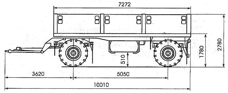 Размеры дышла прицепа маз