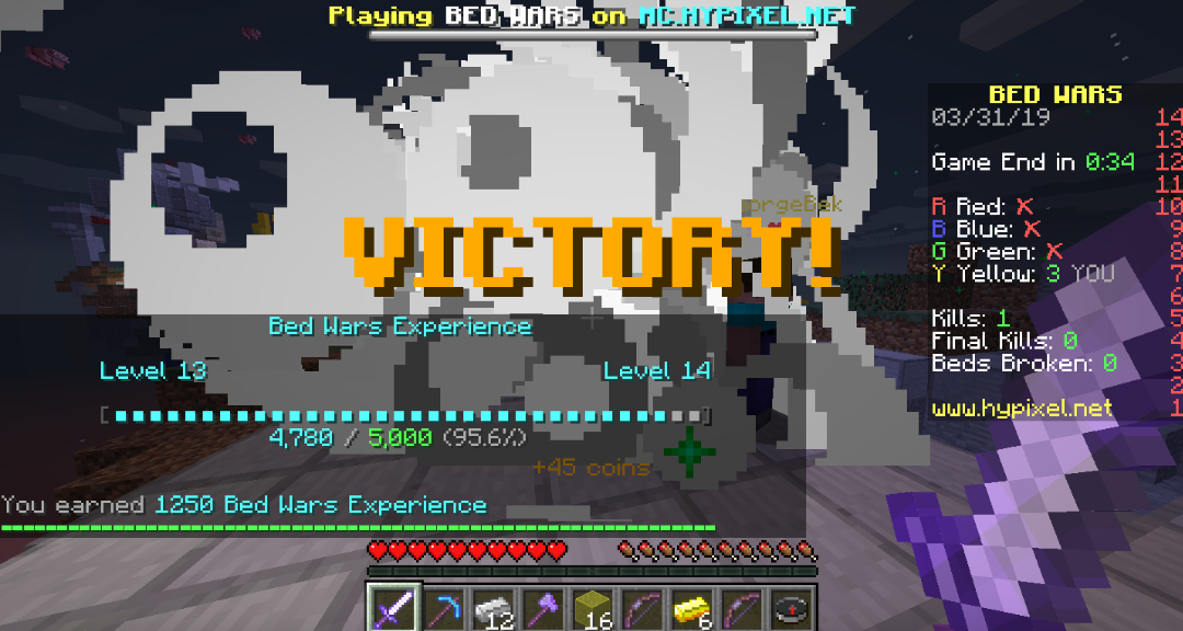 bedwars hypixel skywars commands boost minigame serveur monter serveurs pastebin skywar