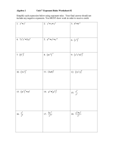 Worksheets Exponents 8th Grade - 14