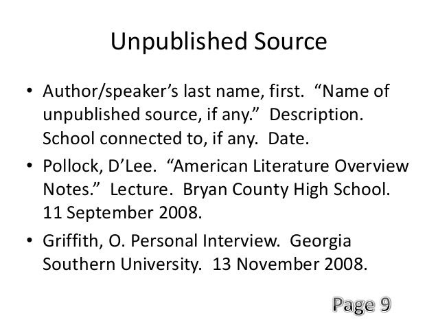 Cite This For Me Lecture Notes