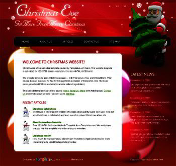 Powerpoint Templates Free Download: Party Invitation Cardchristmas