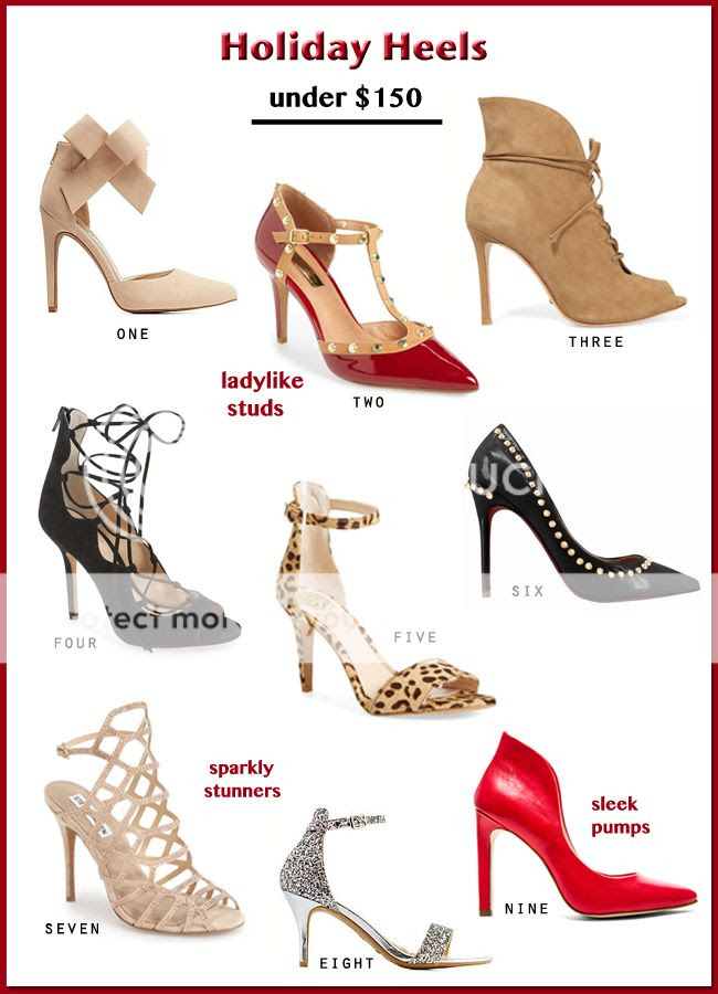 Holiday 2015 Heels under $150, best party pumps and shoes for the holiday 2015 season